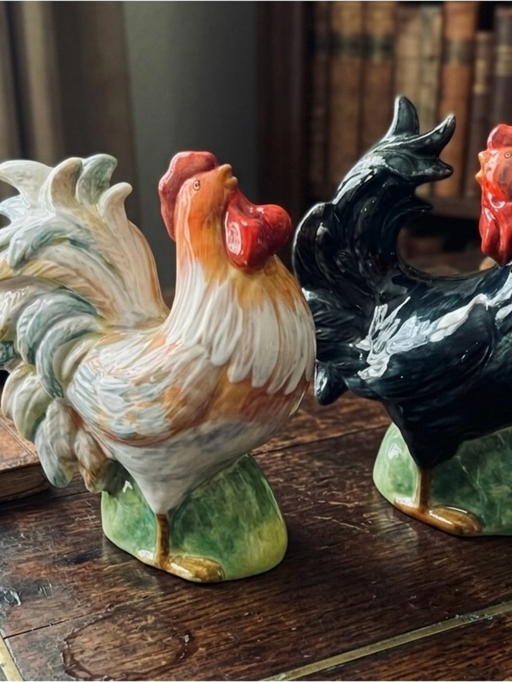 Hand-Painted Ceramic Salt & Pepper Shakers — Multicolor